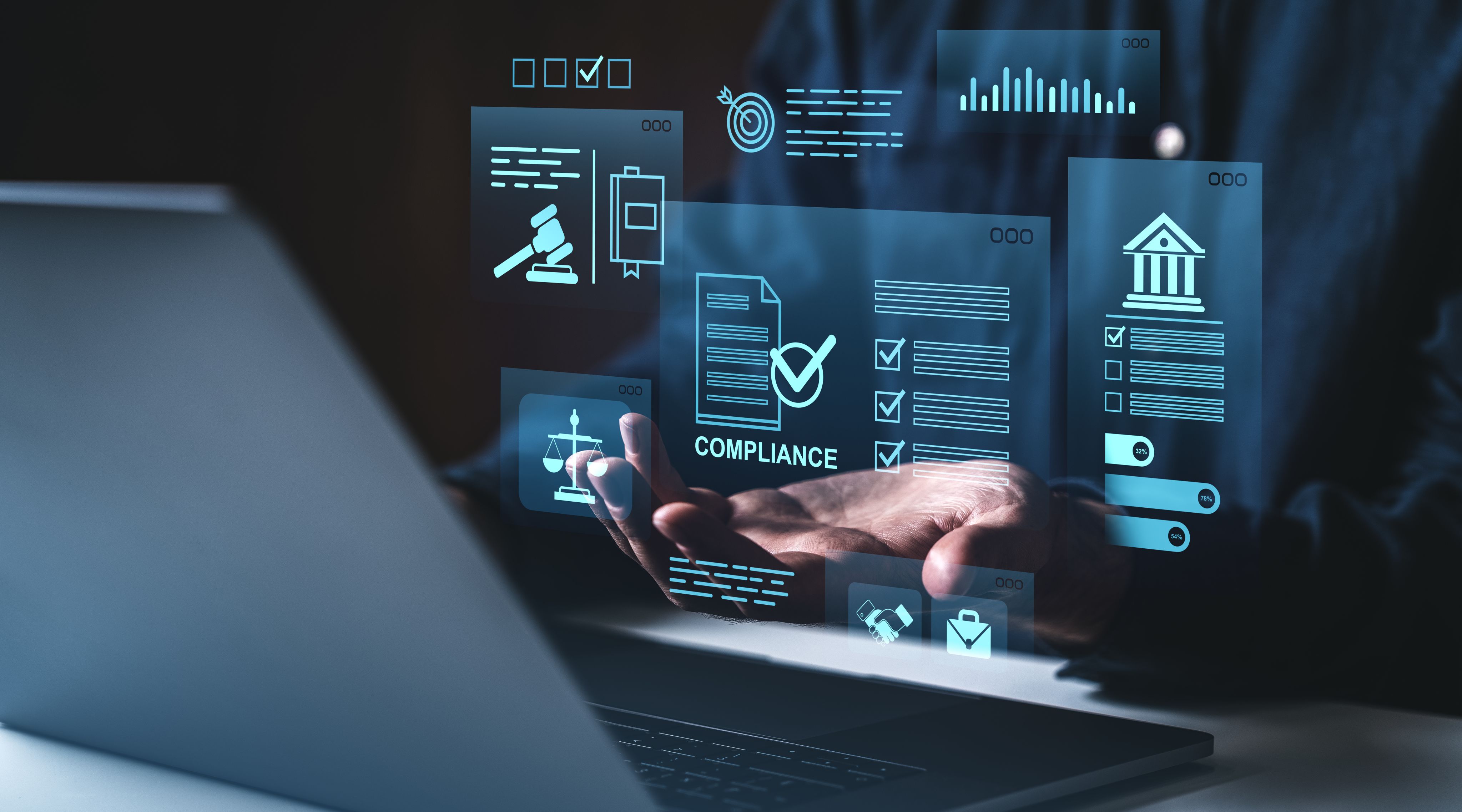 Different applications emerging from a computer screen