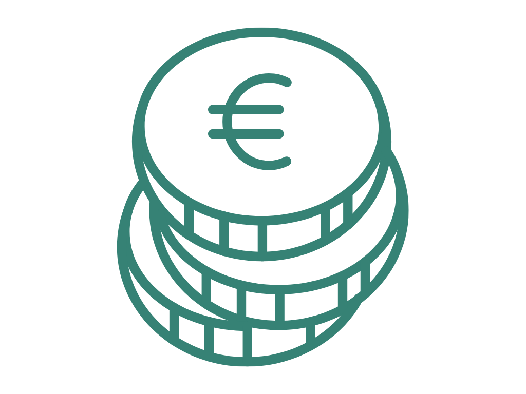 Stack of euros