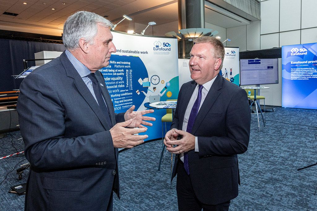 Executive Director Ivailo Kalfin with Michael McGrath, Commissioner for Democracy, Justice, and the Rule of Law