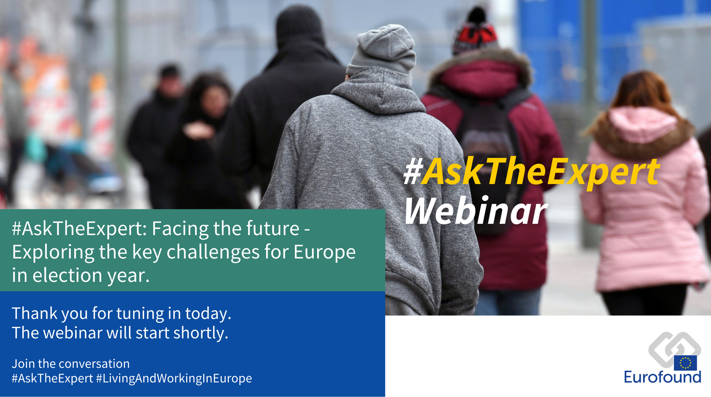 Eurofound advertisement for AskTheExpert webinar 